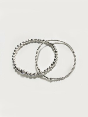 [리퍼브] [2 SET] Hematite Layered Bracelets