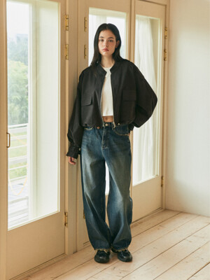 TIN DAMAGE BALLOON WIDE PANTS_DEEP BLUE