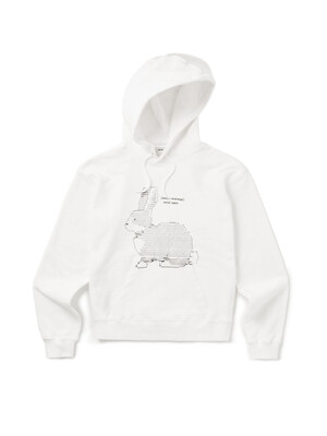 [Mmlg W] DOT MELGE HOODIE (EVERY WHITE)