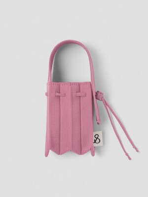 Lucky Pleats Knit Nano Bag Cotton Pink