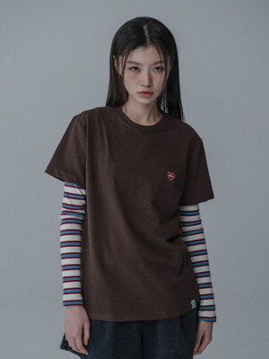 ESSENTIAL EMBO TSHIRT_CHOCOLATE