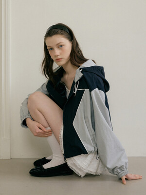 PIPING WINDBREAKER - NAVY