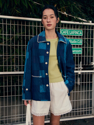 Quilt Patchwork Jacket Blue_F251JK02
