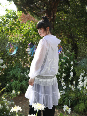 STAR HOODIE JUMPER(WHITE)