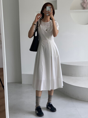 Pleated Half Sleeve Dress