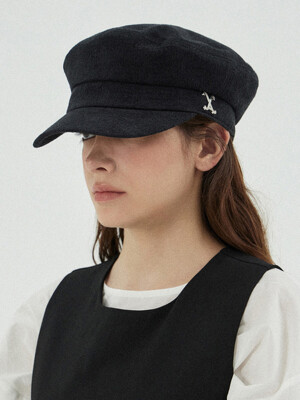 VA 커브드 스터드 마도로스 캡 블랙
