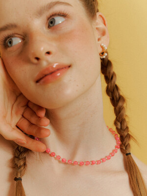 love deep pink necklace