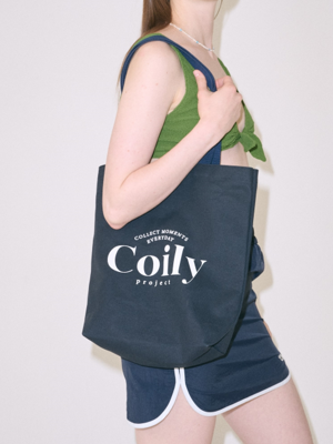 Cotton Logo Shoulder Bag_navy