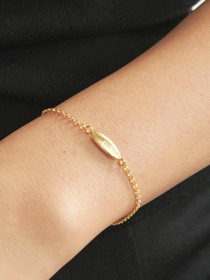 Ovato Silver Bracelet Ib250 [Gold]