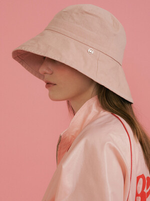 POD LOGO COTTON BUCKET HAT PINK