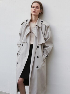 FLAP CLASSIC DOUBLE TRENCH COAT_INDI BEIGE