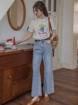 GINA crop denim pants_light blue