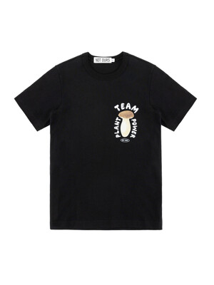 Team mushroom organic cotton t-shirt / Black