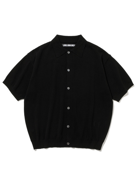 니트 - 로드존그레이 (Lord John Grey) - button collar half sleeve cardigan black