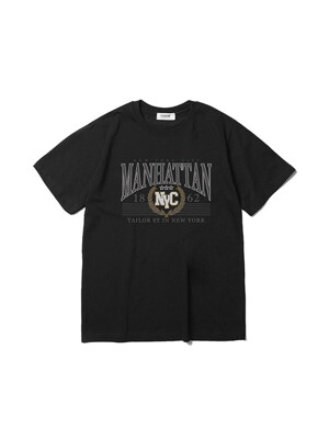 테일러스튜디오 맨하튼 1862 티셔츠 (블랙)