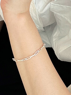 Silver925 Rectangle Chain Bracelet