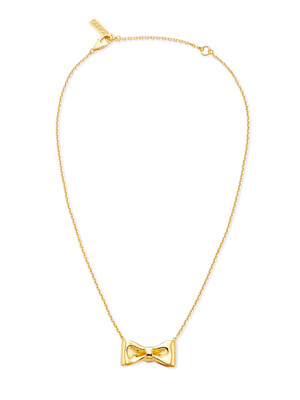 (silver925) Reborn Ribbon Necklace 001-Gold