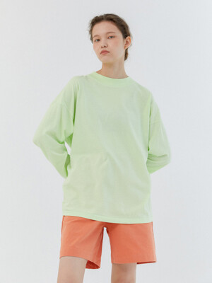 Cotton Long Sleeve T-shirt (Light green)