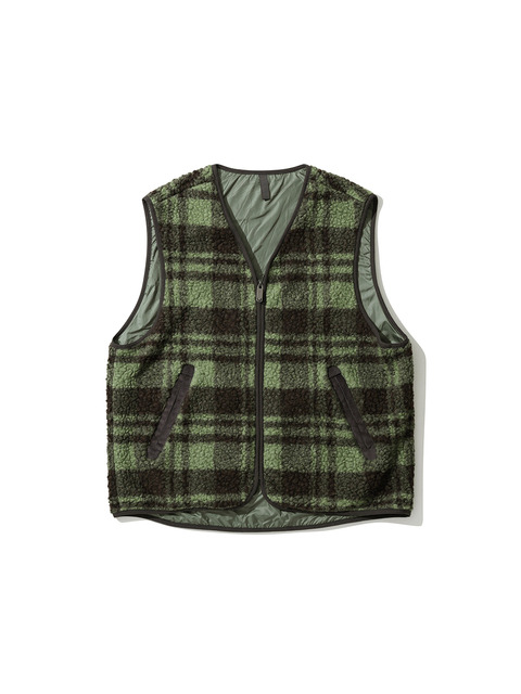 아우터 - 커스텀멜로우 (CUSTOMELLOW) - boucle wool patterned vest_CWUAW23751GRX