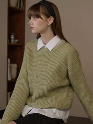 Dense hazzi knit - olivemellange