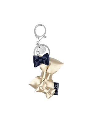 0808 ribbon keyring (gold)