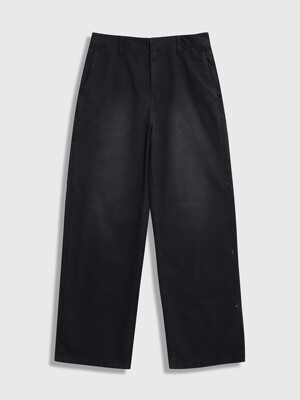 Faded Cotton Pants (Black)