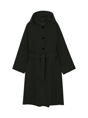 hood long coat(bk)