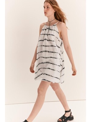 A라인 풀오버 드레스 화이트/패턴 1233065004