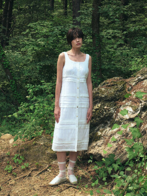 TFR LACE SLEEVELESS DRESS_IVORY