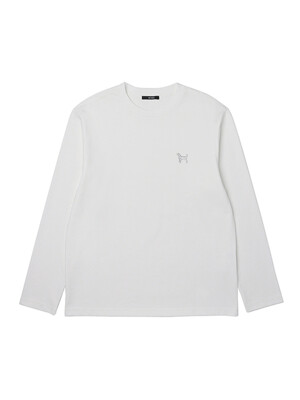 남성 분또 기본 긴팔 크루넥 티셔츠 (O-WHITE) (HA8LT92-33)