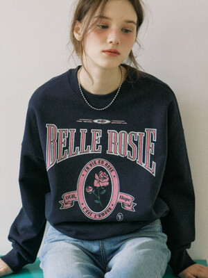 Belle Rose Sweatshirt - Navy