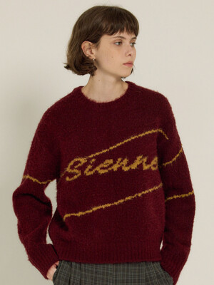 Sienne Lettering Knit (Burgundy)