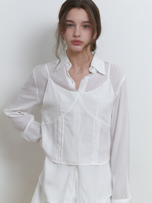 Loll bustier blouse_2piece (white)
