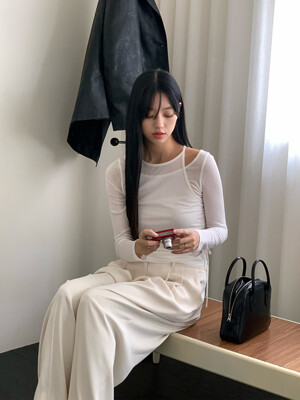 Layered Shirring Longsleeve T-shirt_3color