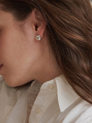 [Silver925] Knit Ball Earrings