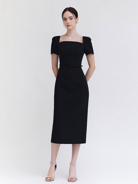 ワンピース BAU by Bride And You ODETTE Square neck Threequarter Sleeve BRIDE AND YOU