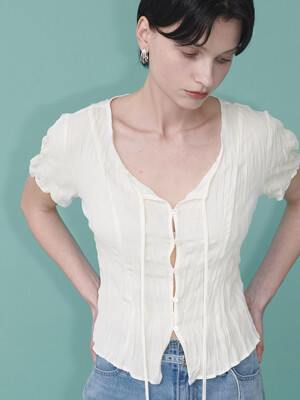 Wrinkle String Blouse SW5MB231_2color