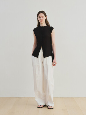 wrinkle blouse (black)