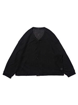 TWO BUTTON SUMMER OVER CARDIGAN (BLACK)