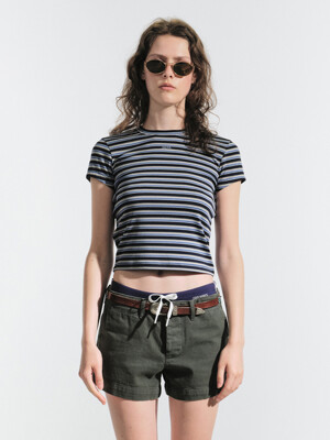 25HS JULIAN STRIPE T-SHIRT (NAVY)