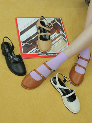 [리퍼브]rfb8141 Double Strap Mary Jane Flats - 4 Colors