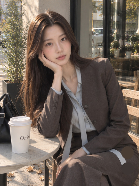 에브모우 [오늘출발]WOOL COLLARLESS V-NECK JACKET (2COLOR)