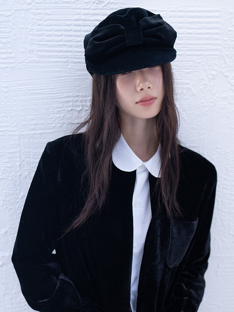 아티스트 컴플렉스 ARTIST VELVET RIBBON MARINE CAP