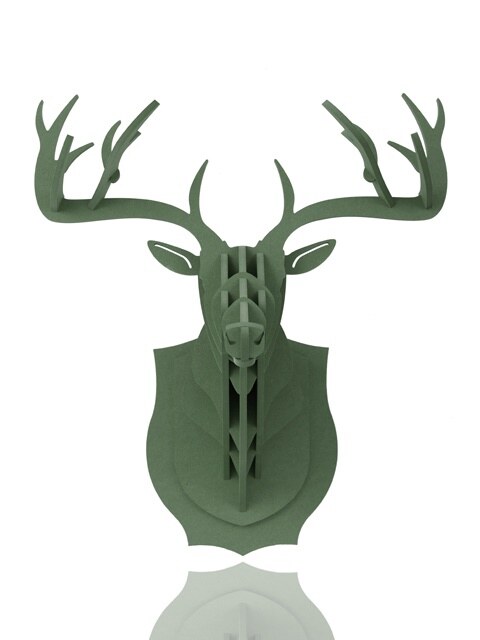 사슴머리장식 그린컬러 헌팅트로피 (L size) Green color hunting trophy