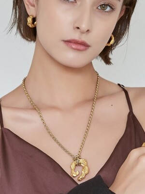 Texture Necklace_Gold