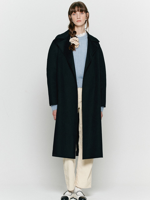 아우터 - 비뮤즈맨션 (BEMUSE MANSION) - Round sleeve handmade coat - 3colors
