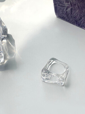 Unique Bold Square Acrylic Ring