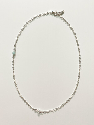 [단독]clear point necklace (Silver 925)