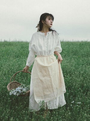 Josephine linen dress : 조세핀 린넨 드레스 - warm white
