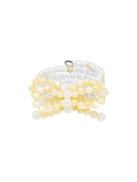  - 스윙셋 (Swingset) - Wire Ribbon Beads Ring (Yellow)